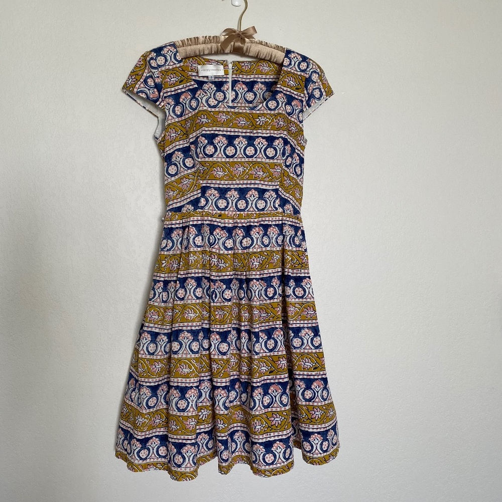 Corey Lynn Calter cotton playful multicolor summer dress Sz 2